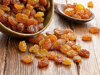 Properties of raisins